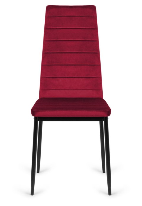 Krzesło tapicerowane VALVA LINE VELVET BURGUNDY Lugano