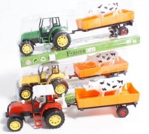 Traktor z przyczepą+zwierzę Traktor z przyczepą+zwierzę