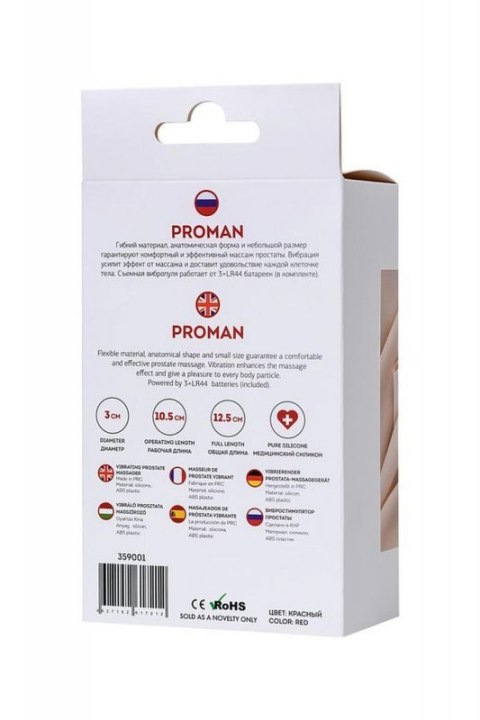 ToDo Proman Red Vibrating Prostate Massager Boss of toys ToDo Proman Red Vibrating Prostate Massager Boss of toys