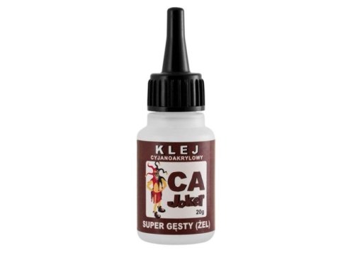 Klej cyjanoakrylowy super gęsty CA w żelu 20g Joker Joker Klej cyjanoakrylowy super gęsty CA w żelu 20g Joker Joker