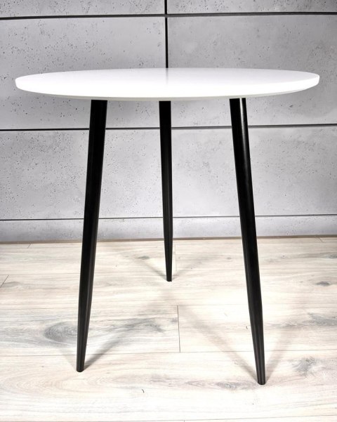 Stół okrągły VINCI WHITE 60 cm SMOKE Lugano