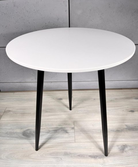 Stół okrągły VINCI WHITE 60 cm SMOKE Lugano