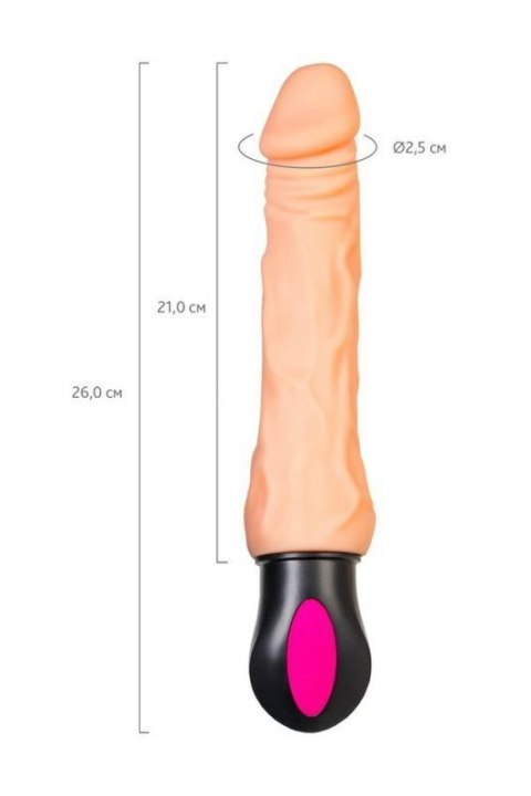 A-TOYS Realistic Vibrator with heating, TPE, 12 Modes, bendable, recharble Boss of toys