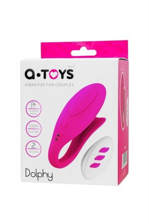 A-TOYS Vibrator for couples Dolphy, silicone, pink, 9.6 cm Boss of toys