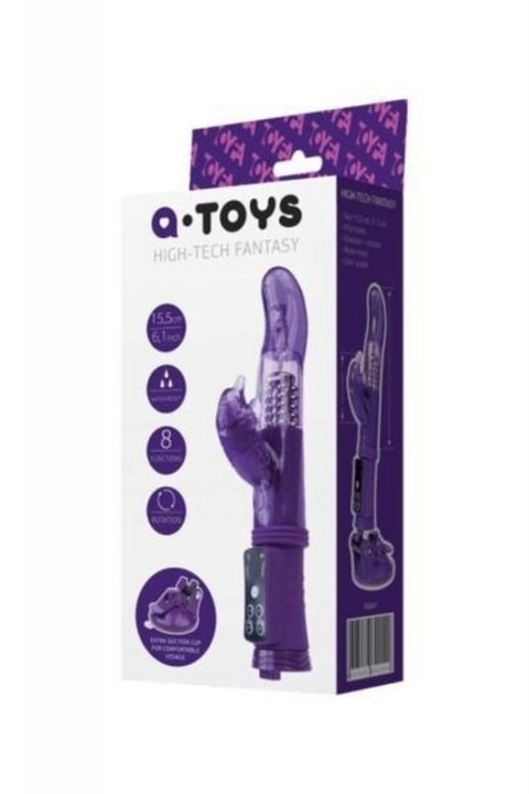 A-TOYS, Vibrator with clitoral stimulator, TPR, purple, 22,5 cm Boss of toys A-TOYS, Vibrator with clitoral stimulator, TPR, purple, 22,5 cm Boss of toys