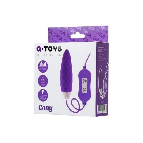 A-TOYS, Vibro egg 'Cony', with control panel, silicone, violet Boss of toys A-TOYS, Vibro egg 'Cony', with control panel, silicone, violet Boss of toys