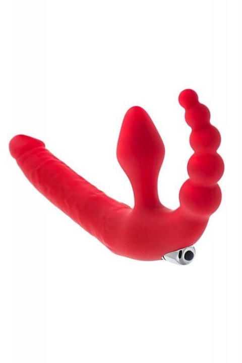 Black & Red, Beltless strapon with vibro-bullet, moisture-resistant, silicone, red 35 cm Boss of toys Black & Red, Beltless strapon with vibro-bullet, moisture-resistant, silicone, red 35 cm Boss of toys