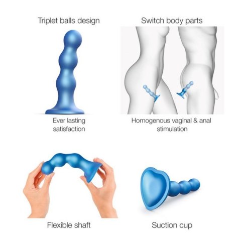 DILDO PLUG BALLS METALLIC BLUE - S Boss of toys DILDO PLUG BALLS METALLIC BLUE - S Boss of toys