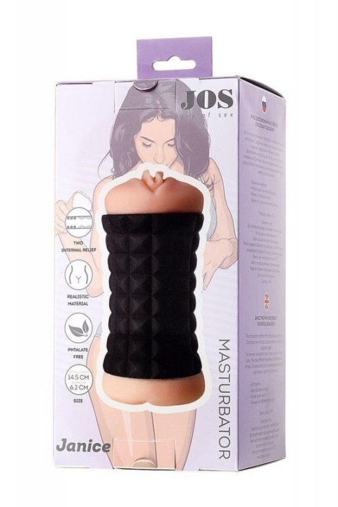 JOS JANICE, Masturbator double-sided, TPR, fleshy, 14.5 cm Boss of toys