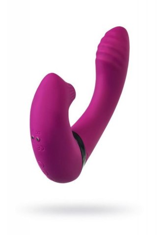 JOS Vibrator with clitoral stimulator JOS Spin, silicone, purple, 23 cm Boss of toys