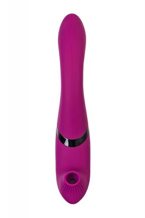 JOS Vibrator with clitoral stimulator JOS Spin, silicone, purple, 23 cm Boss of toys