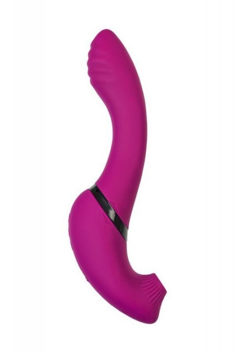 JOS Vibrator with clitoral stimulator JOS Spin, silicone, purple, 23 cm Boss of toys