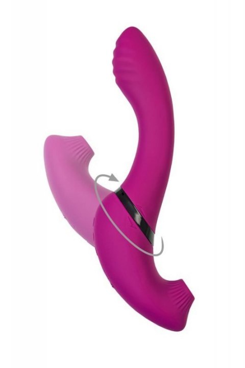 JOS Vibrator with clitoral stimulator JOS Spin, silicone, purple, 23 cm Boss of toys