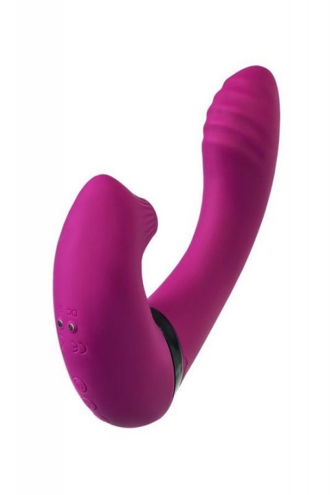 JOS Vibrator with clitoral stimulator JOS Spin, silicone, purple, 23 cm Boss of toys