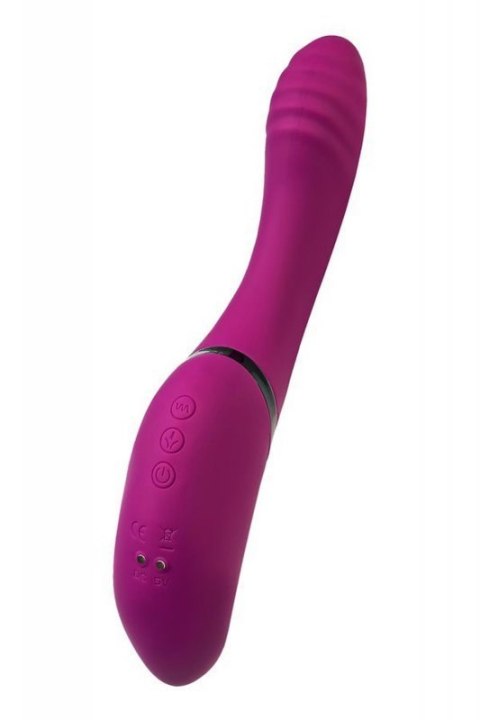JOS Vibrator with clitoral stimulator JOS Spin, silicone, purple, 23 cm Boss of toys