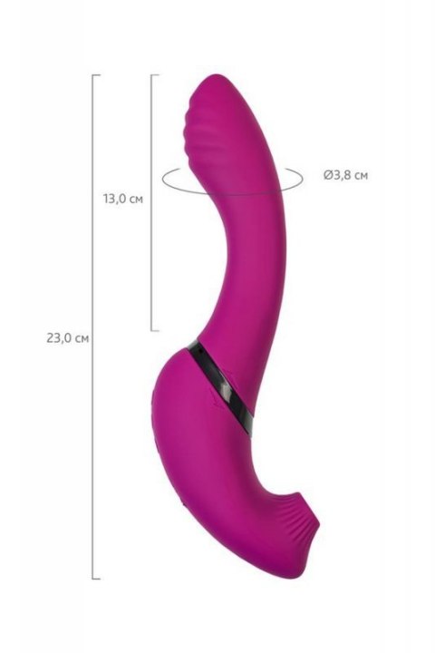 JOS Vibrator with clitoral stimulator JOS Spin, silicone, purple, 23 cm Boss of toys