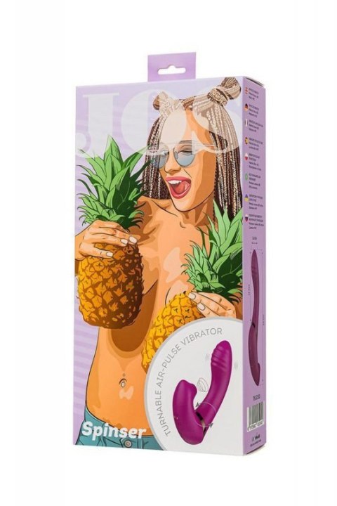 JOS Vibrator with clitoral stimulator JOS Spin, silicone, purple, 23 cm Boss of toys