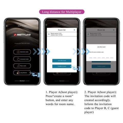 PRETTY LOVE - August, Mobile APP Long-distance Control 12 vibration functions, ABS Silicone, USB rechargeable Boss of toys