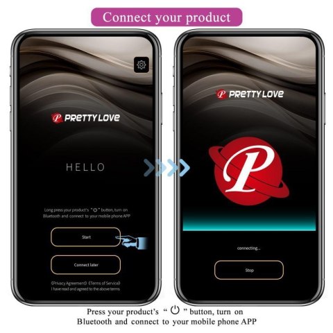 PRETTY LOVE - August, Mobile APP Long-distance Control 12 vibration functions, ABS Silicone, USB rechargeable Boss of toys