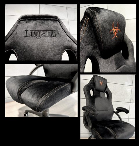 Fotel obrotowy do biurka CARRERA M ALCANTARA BLACK OUTLET Lugano