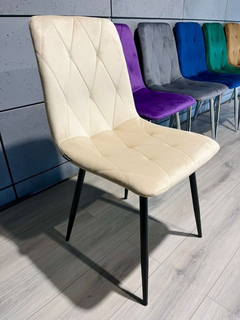 Krzesło tapicerowane BORGO VELVET BEIGE II GATUNEK Lugano