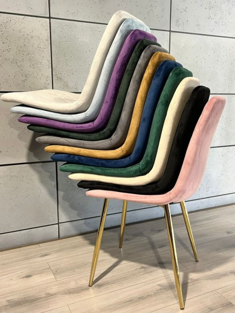 Krzesło tapicerowane BORGO VELVET BEIGE II GATUNEK Lugano