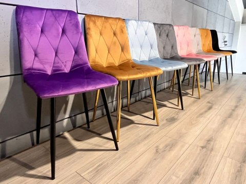 Krzesło tapicerowane BORGO VELVET PURPLE II GATUNEK Lugano