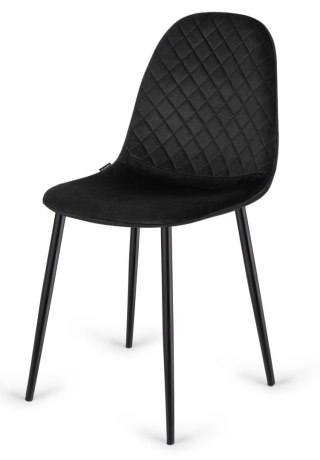 Krzesło tapicerowane CARO VELVET BLACK II GATUNEK Lugano