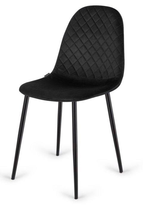Krzesło tapicerowane CARO VELVET BLACK II GATUNEK Lugano
