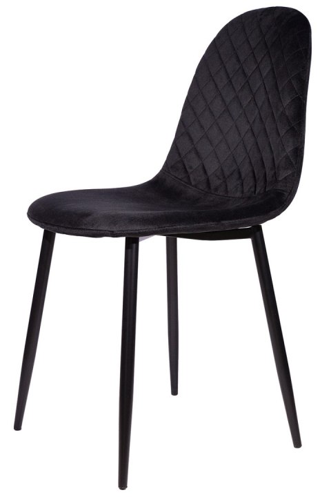 Krzesło tapicerowane CARO VELVET BLACK II GATUNEK Lugano