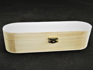 Szkatułka podłużna drewniana kolor naturalny 23 x 9 x 9 cm