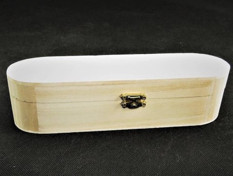 Szkatułka podłużna drewniana kolor naturalny 23 x 9 x 9 cm Szkatułka podłużna drewniana kolor naturalny 23 x 9 x 9 cm