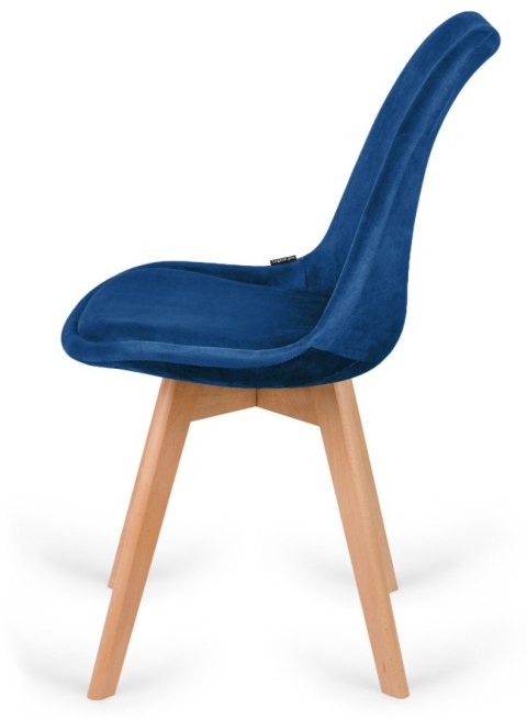 Krzesło skandynawskie MONZA GRANDE BLUE VELVET II GATUNEK Lugano