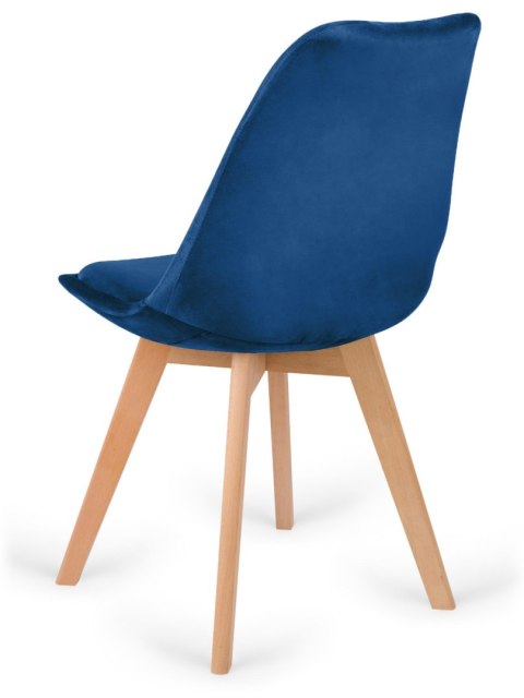 Krzesło skandynawskie MONZA GRANDE BLUE VELVET II GATUNEK Lugano