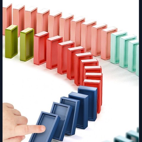 KOLEJKA POCIĄG LOKOMOTYWA UKŁADAJĄCA KLOCKI DOMINO MUZYKA FIGURKA KAKTUS