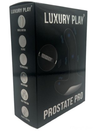 Luxury Play Prostate Stimulator - Silicone Usb Massager - 7 Function - Pulsator - Heating - Black Boss of toys
