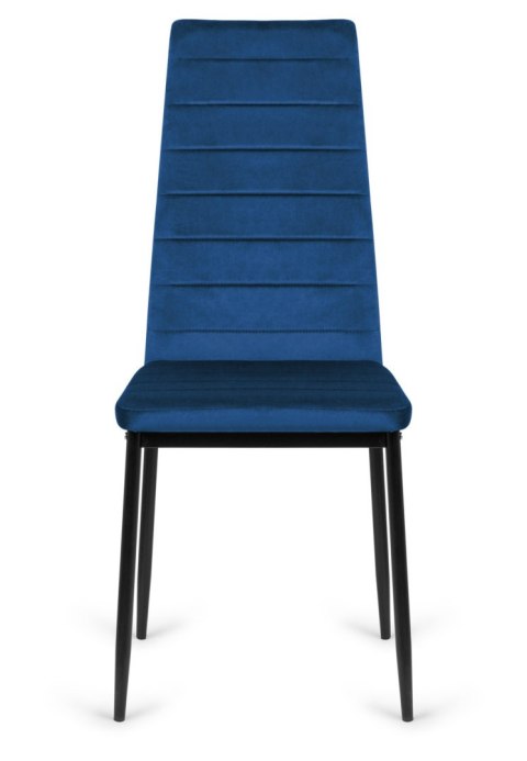 Krzesło tapicerowane VALVA LINE VELVET BLUE OUTLET Lugano