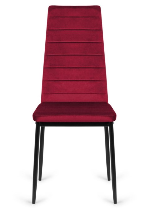 Krzesło tapicerowane VALVA LINE VELVET BURGUNDY OUTLET Lugano
