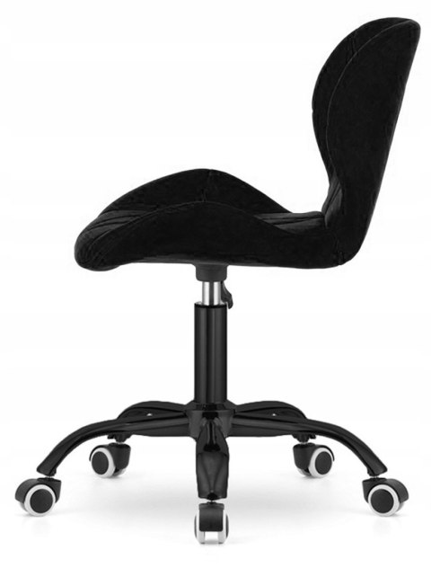 Krzesło obrotowe VASTO OFFICE VELVET BLACK SMOKE Lugano Krzesło obrotowe VASTO OFFICE VELVET BLACK SMOKE Lugano