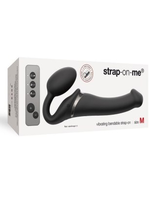 VIBRATING STRAP-ON - M - BLACK Boss of toys