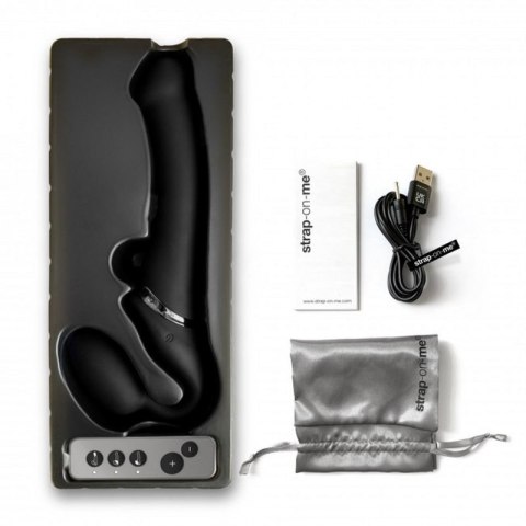 VIBRATING STRAP-ON - M - BLACK Boss of toys