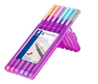Cienkopis triplus PASTEL 6 kol. w etui Staedtler