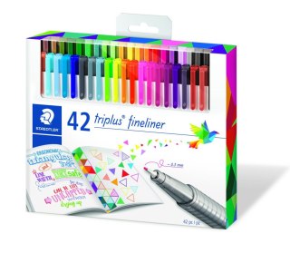 Cienkopis triplus trójkątny 0.3 mm 42 kol Staedtler