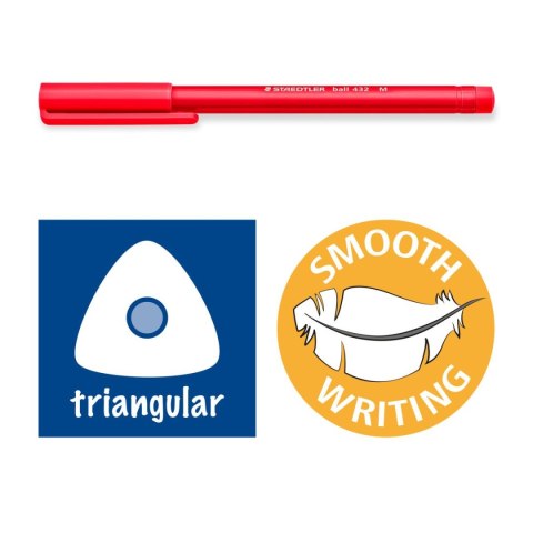 Długopis jednorazowy trójkątny M 10 kol. w torebce Staedtler