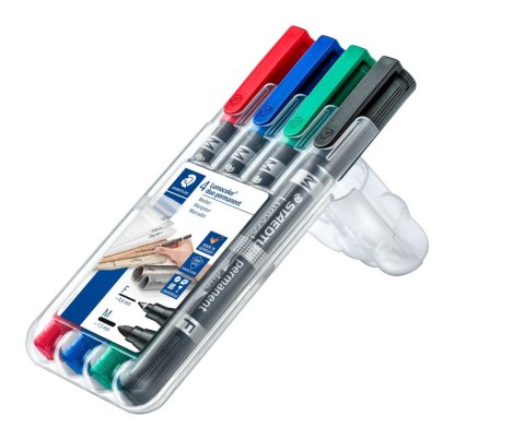 Pisak dwustronny Lumocolor Duo wodoodporny F 06 mm i M okrągła 15 mm 4 szt Pisak dwustronny Lumocolor Duo wodoodporny F 06 mm i M okrągła 15 mm 4 szt