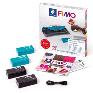 Zestaw FIMO effect leather Etui 4 kostki 25g + akcesoria Staedtler