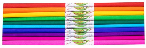 Bibuła marszczona 50 x200cm TĘCZA MIX 10 kolorów 10 rolek Bibuła marszczona 50 x200cm TĘCZA MIX 10 kolorów 10 rolek