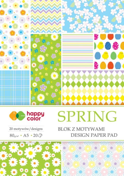 Blok z motywami SPRING A5 80g/m2 20 ark 20 motyw Blok z motywami SPRING A5 80g/m2 20 ark 20 motyw