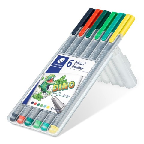 Cienkopis triplus DINO 6 kol. w etui Staedtler