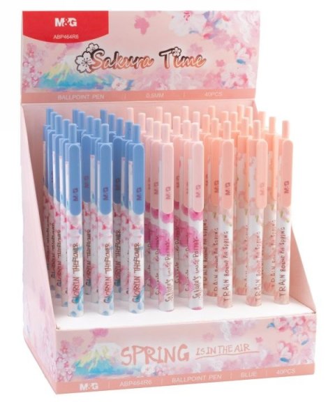 Długopis automatyczny Sakura Spring 05mm niebieski 40szt w displayu MG